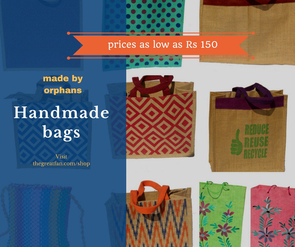 thegreatfans's tweet photo. Buy today and save an orphan. Visit us at https://t.co/XmLlkO2DyH to buy handmade bags by the orphans https://t.co/vW0132O3o8