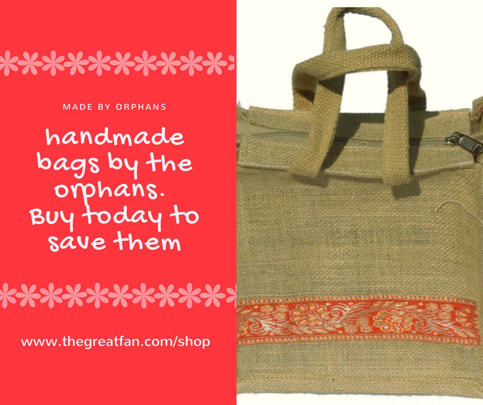 thegreatfans's tweet photo. Buy today and save an orphan. Visit us at https://t.co/XmLlkO2DyH to buy handmade bags by the orphans https://t.co/vW0132O3o8