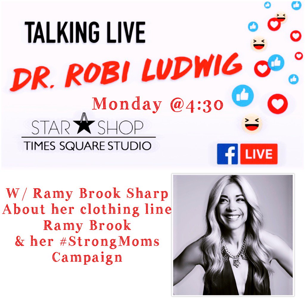 drrobiludwig's tweet image. Join me on Talking Live @StarShopApp Monday @4:30 to speak w/ @ramybrook about her brand &amp;amp; her #strongmoms campaign.