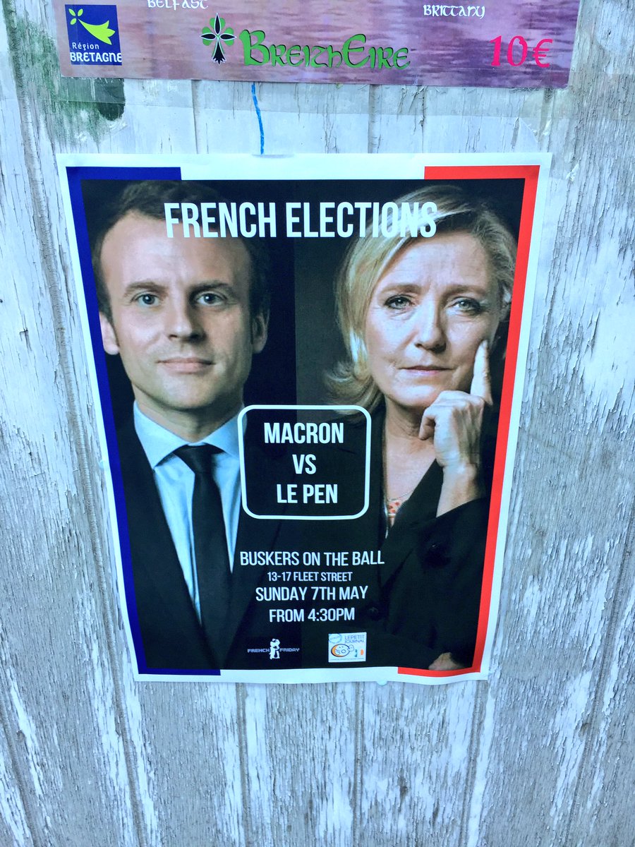 SiCarswell's tweet photo. Sunny day in Dublin for expat voters casting a ballot in France's presidential election #francevotes #FrenchPresidentialElection @IrishTimes https://t.co/aXTgtMQaCc