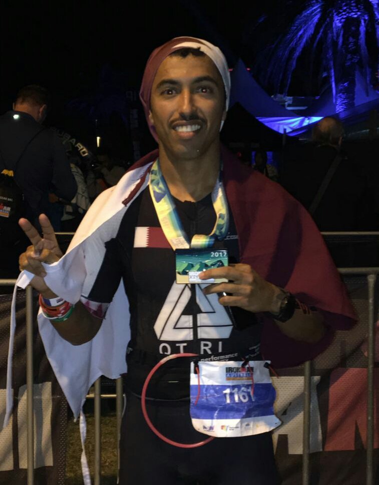 QatarEmb_CBR's tweet photo. Proud! Abdulla Al Hemaidi #Qatari #ironman #IMPortMac @Qatarcf @qatar_olympic @IRONMANAsiaPac @IRONMANtri https://t.co/t9RssZ6HmX