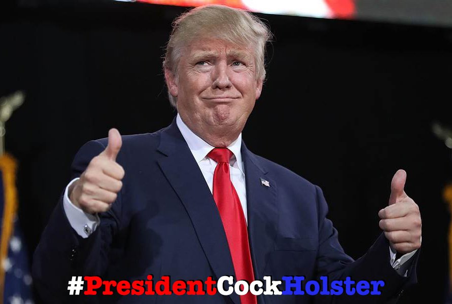mrjakegideon's tweet photo. @UniteAlbertans @POTUS @PressSec Ooh, can we get #PresidentCockHolster to trend? Pretty please!!! https://t.co/J2E8u8muKM