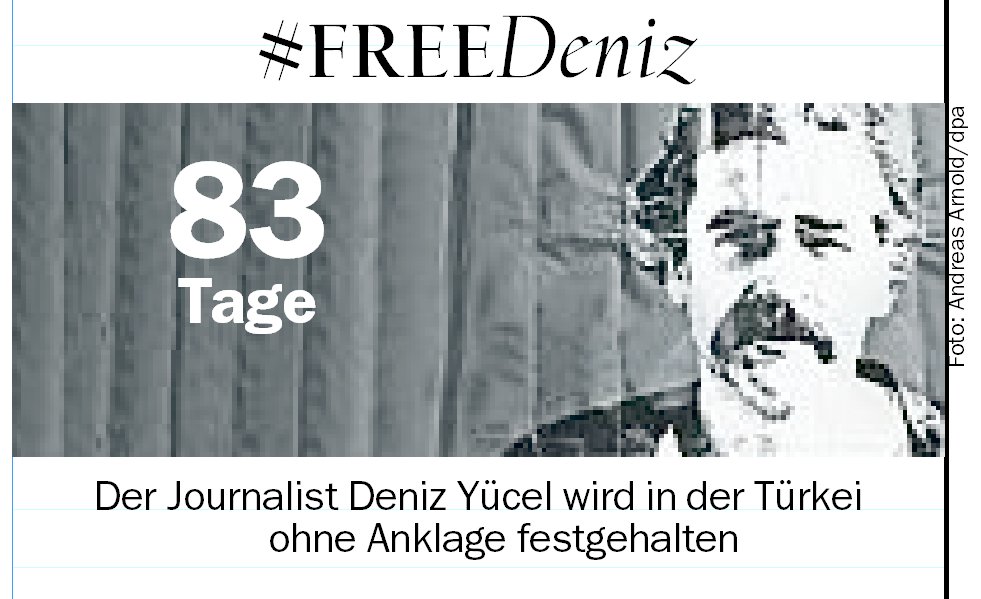 Deniz #Yücel ist seit 83 Tagen in türkischer Haft: #FreeDeniz