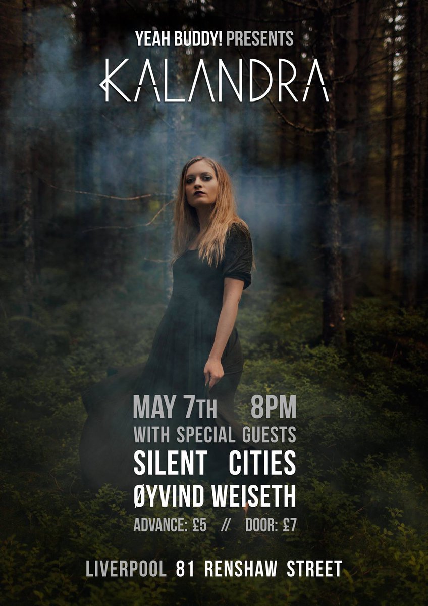 CurrieRadioShow's tweet photo. TONIGHT @81renshaw #Liverpool - @YeahBuddyDIY presents  @KalandraMusic + @_SilentCities_ + @oweiseth https://t.co/vCy7eI9pGn https://t.co/5pB4Tvapan