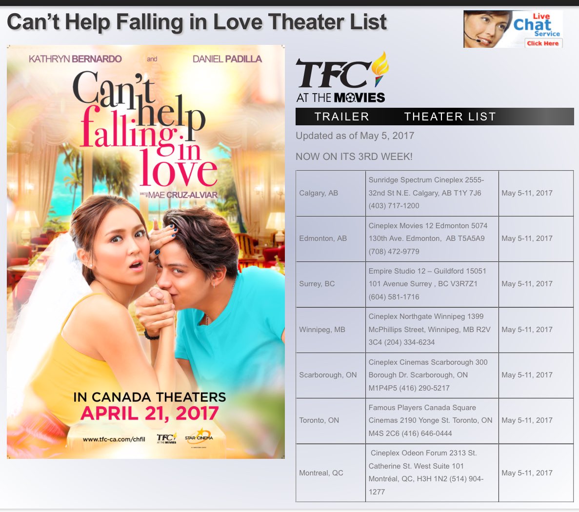 cutie_charr's tweet photo. #CantHelpFallingInLoveDay22 Extended Screening In Canada May 11 For complete... https://t.co/6s52Z22Q8c by #Estrada21Karla via @c0nvey https://t.co/kqMt7hJaLF