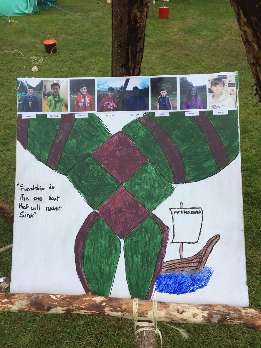 Coissuirescouts's tweet photo. Some of the "Friendship" themed shields on display outside the patrol sites #coissuire #countyshield2017 https://t.co/hAQDyls8n6
