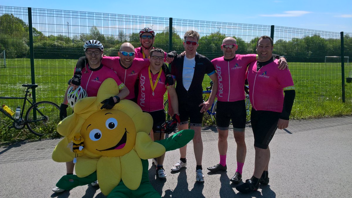 Our first riders back from Llangollen, what an effort! #pedalforpounds