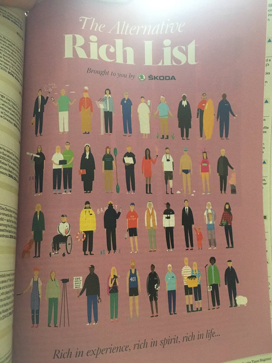 HillsSusie's tweet photo. Loving the #alternativerichlist great idea @SKODAUK #richinlife #SundayTimesRichList https://t.co/4qAlckuPde