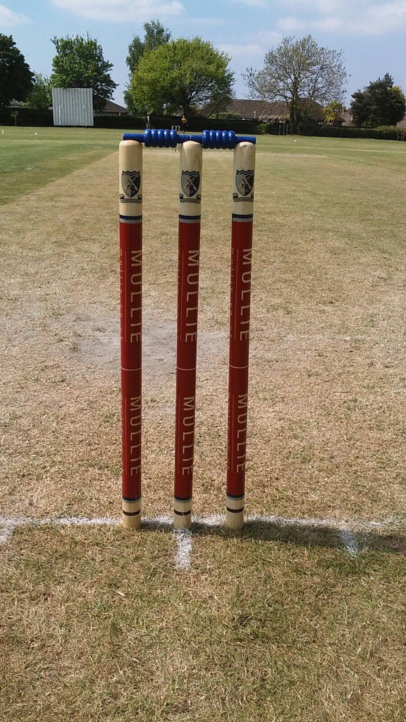 Our new stumps courtesy of <a href="/PimpMyStumps/">Pimp My Stumps</a> and youth sponsor <a href="/MULLIE_Ltd/">MULLIE</a>. #youth #thefuture #catcheswinmatches