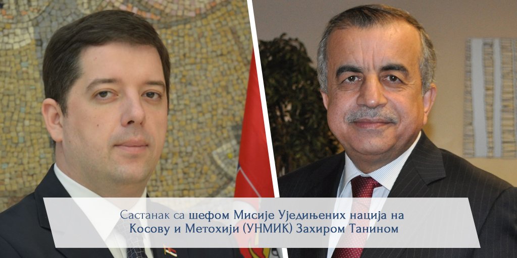 markodjuric's tweet photo. Састанак са шефом @UNMIKosovo Захиром Танином сутра, 8. маја у 9 сати у Палати "Србија" (Српски салон). https://t.co/MpCCd59BPz
