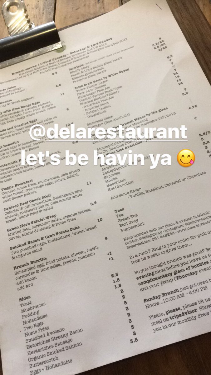 JewelboxIe's tweet photo. Serious buzz here in @Delagalway 💕brunch with my gal pal @Dr_deniseod #happysundays #dela #galwaygals #sunshine #lovegalway https://t.co/1pWK4ok7LK