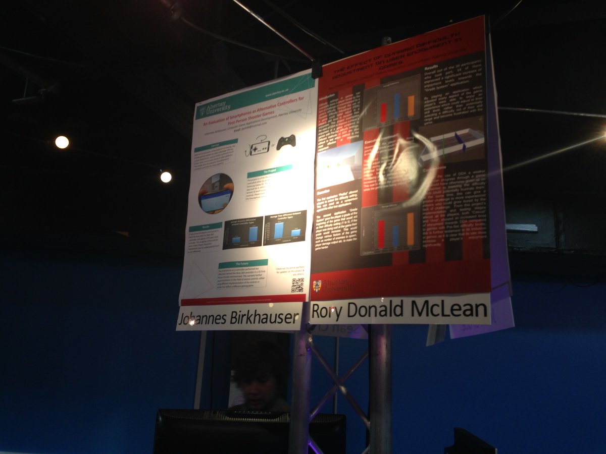 RoryMcLean12's tweet photo. #abertaygames20 Abertay digital showcase 3rd day, come have a look at our booths in the Abertay Union bottom floor! https://t.co/HB26oPhhnC
