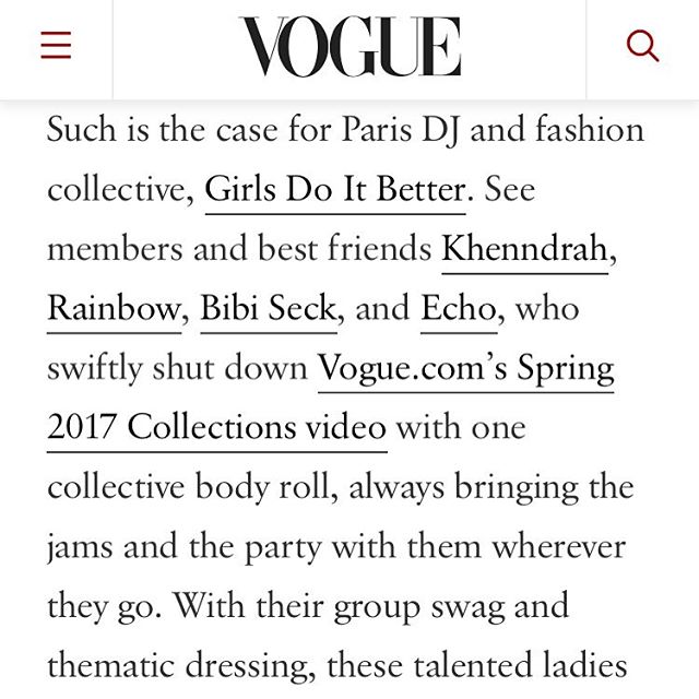 My girls doing it BIG 💖💛💖 We on vogue.com! ✨ <a href="/gurlsdoitbetter/">GIRLS DO IT BETTER</a> <a href="/voguemagazine/">Vogue Magazine</a> <a href="/VogueRunway/">Vogue Runway</a> #girlsdoitbetter
