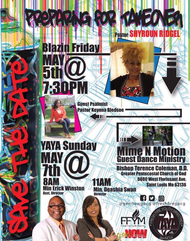 genNOWGPCG's tweet photo. You still have time to be apart of the TAKEOVER! 
Come war with us in our 8AM and/or 11AM!
#May7th #greaterpstl #teamYAYA #Precrusade https://t.co/6V6zaRF8XL