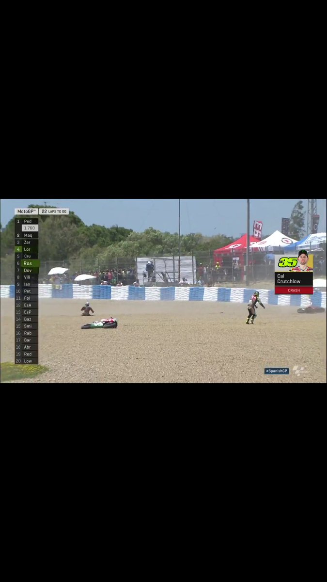 zacM6's tweet photo. Yep!! He dose it again #CC35 #crashlow #SpanishGP #btsport https://t.co/1tSLvlIe9K