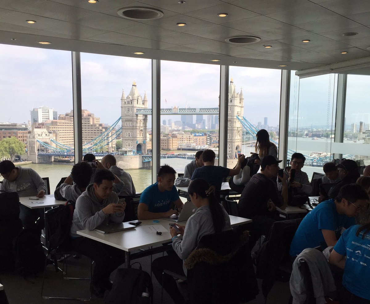 camiesteinhoff's tweet photo. Hard to stay focused with that view ;) Thanks for hosting #HackHorizon hackers @traveltechlab!  #traveltech https://t.co/1YUYgHgtPk