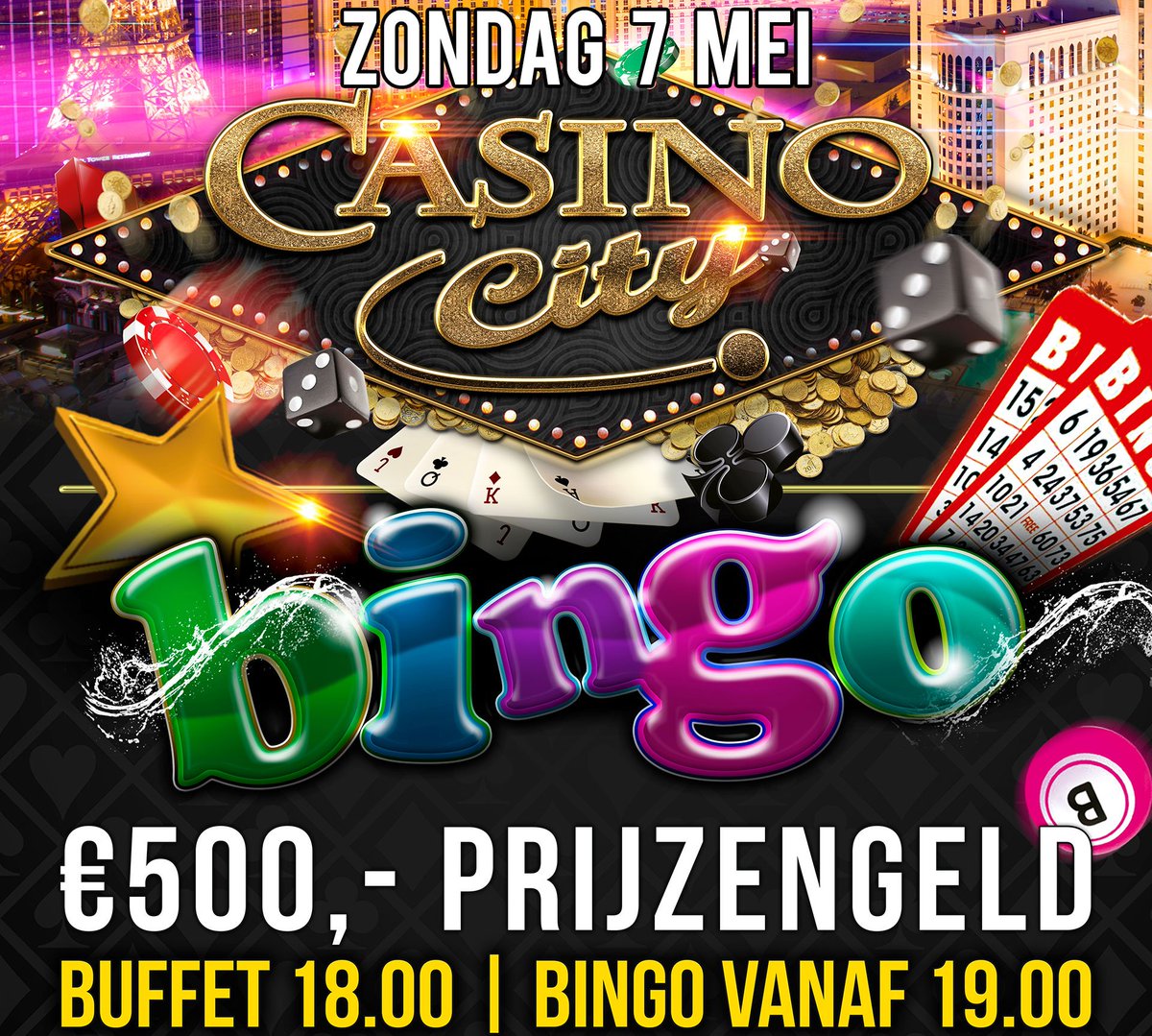 Vanavond BINGO in onze vestigingen aan de Ceintuurbaan, Oudezijds Achterburgwal en de Jan Evertsenstraat! We starten 18u met een buffet!