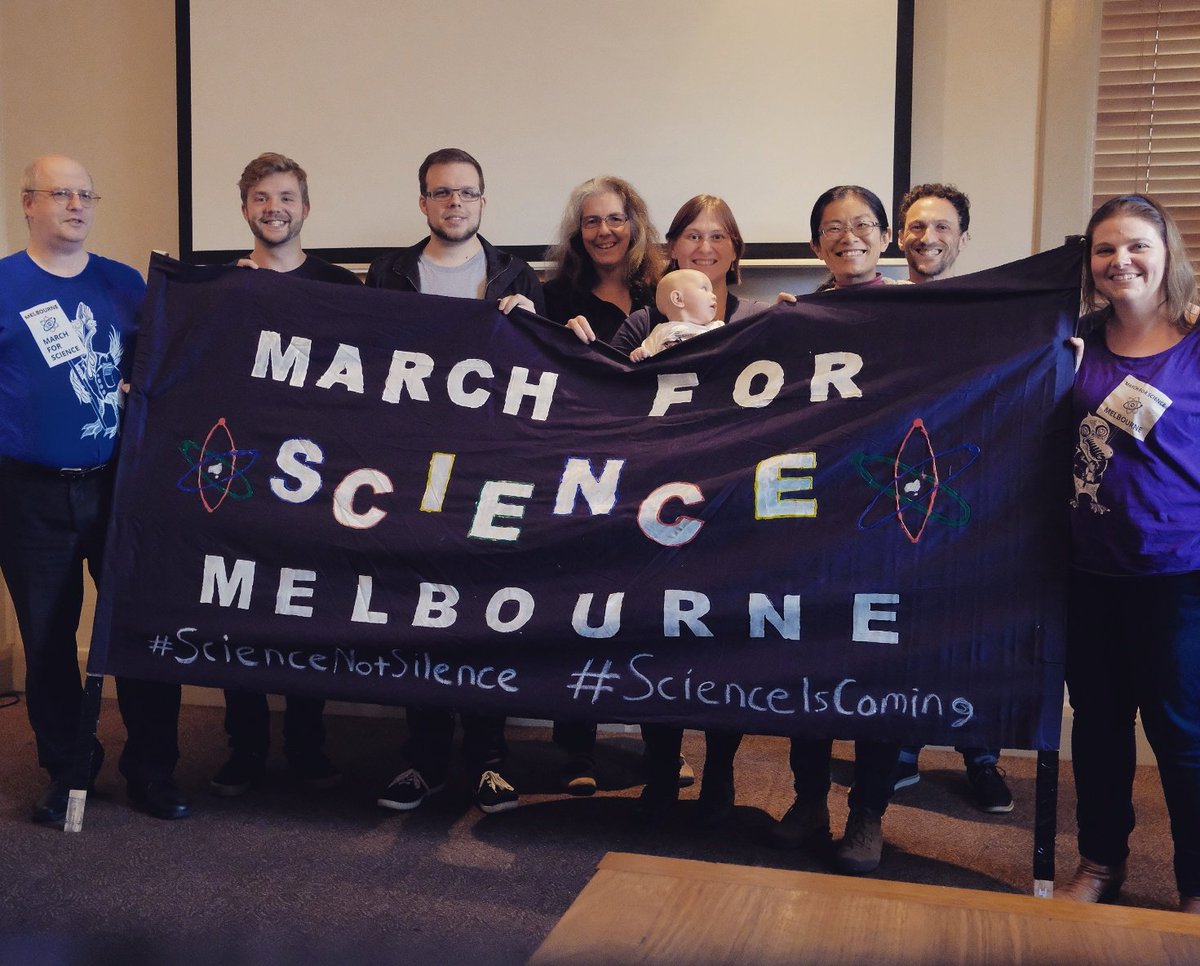 ScienceMarchMel's tweet photo. Melbourne volunteers already planning for what #ScienceisComing next in 2018! 
#marchforscience #sciencenotsilence https://t.co/DLYCU220Z1