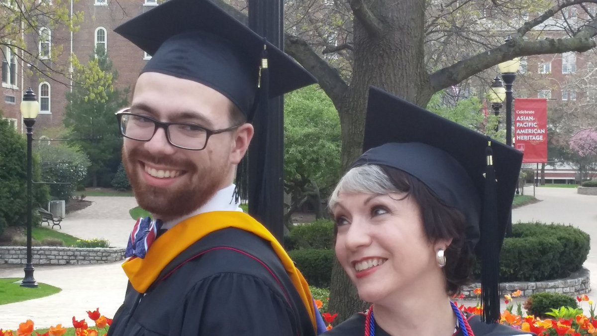 #Flyer17Grad Congratulations Nan and Dane on your graduation. Mother and Son graduating together. Love you.