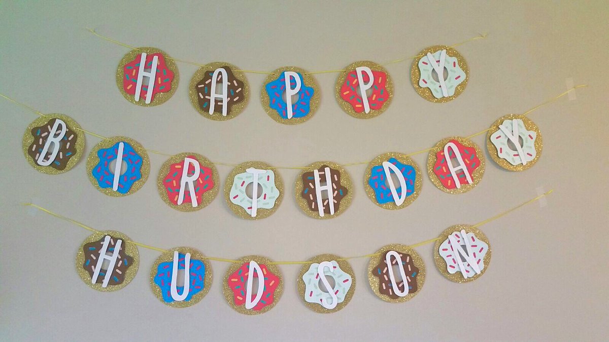 LolliesPaperCo's tweet photo. DONUT miss a chance to party! Custom banner for a special 2 year old! #lolliespaperco #shoplocal #hamont #keepitcustom #allaboutthatpaper https://t.co/mwmq6vmaun