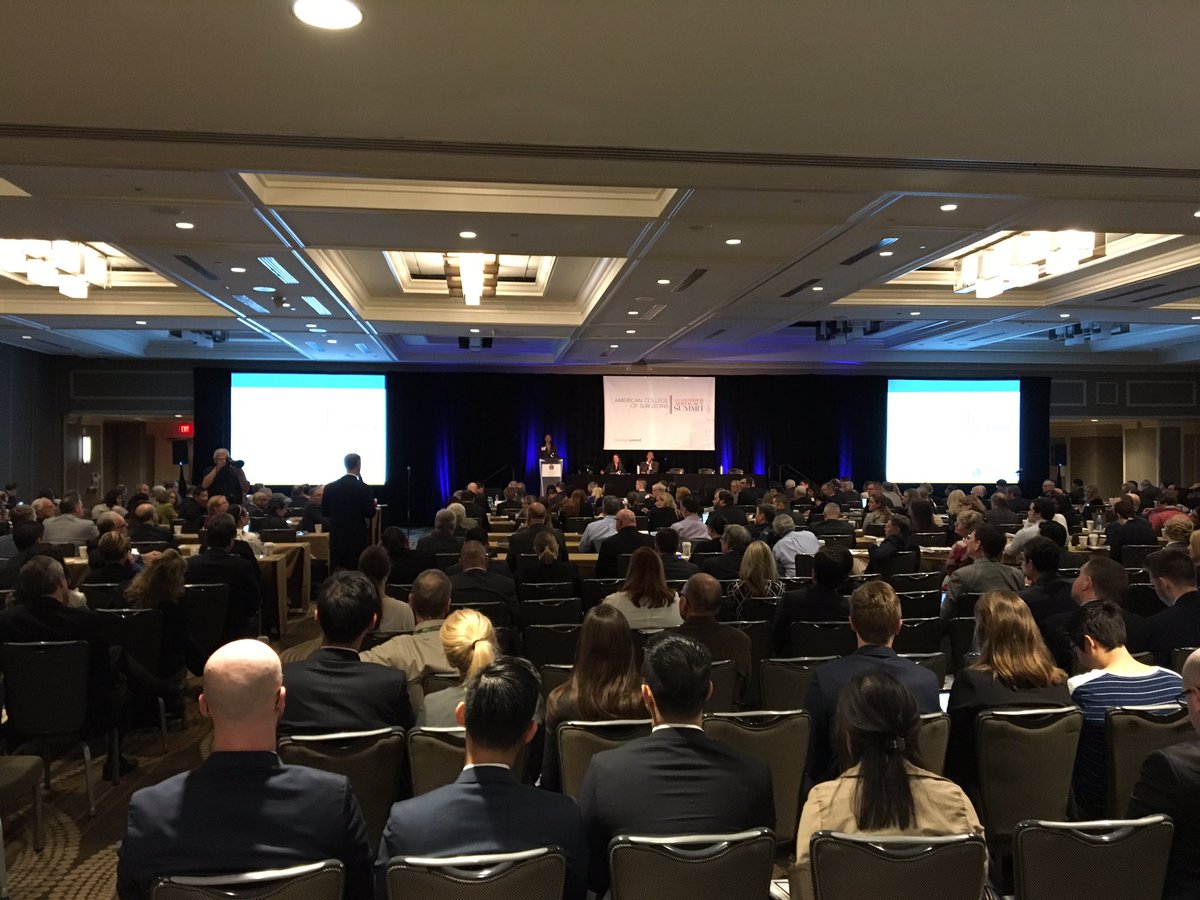 SWexner's tweet photo. Congratulations @pturnermd @AmCollSurgeons on a phenomenal #ACSLAS17 Packed room of surgeons with rapt attention learning about leadership https://t.co/nkKpb7ASts