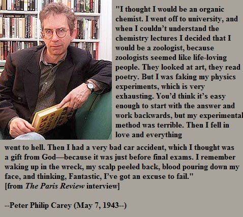 Happy birthday, Peter Carey! 