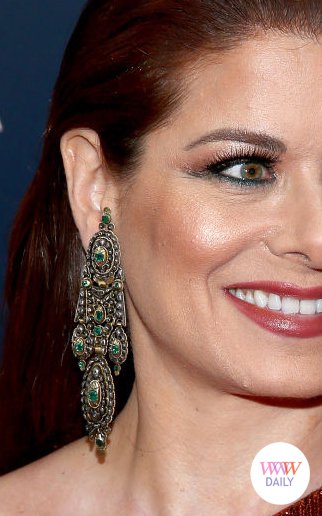 #DebraMessing #StephenRussell #earrings #GLAADAwards #GladdAwards #redcarpets #jewelry