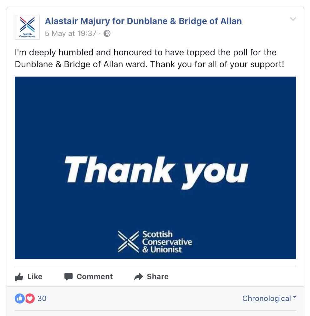 gavmacn's tweet image. I'm sure the good people of Dunblane never saw this side of their new Councillor.