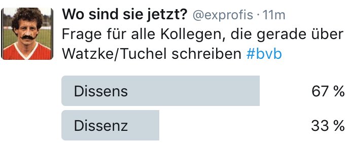 exprofis's tweet photo. Frage des Tages: Finden wir - im Gegensatz zu Watzke/Tuchel - noch einen Konsens/Konsenz? #bvb #lastvoting Hallo @Dudenverlag https://t.co/8LKK9cf1it