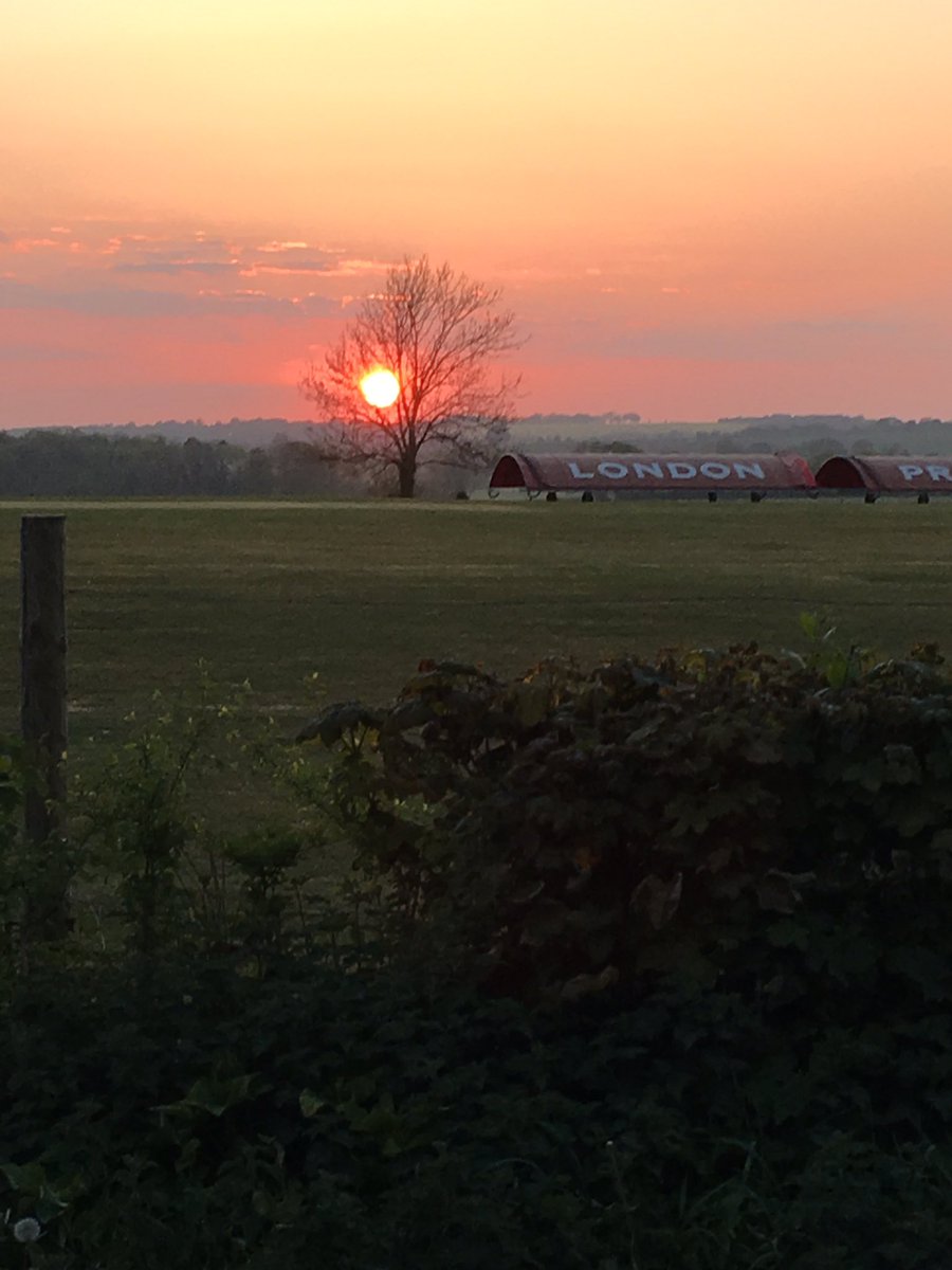 Sunset over the Down. <a href="/batandball_/">Bat & Ball</a> <a href="/Broadhalfpenny/">Brigands CC</a>