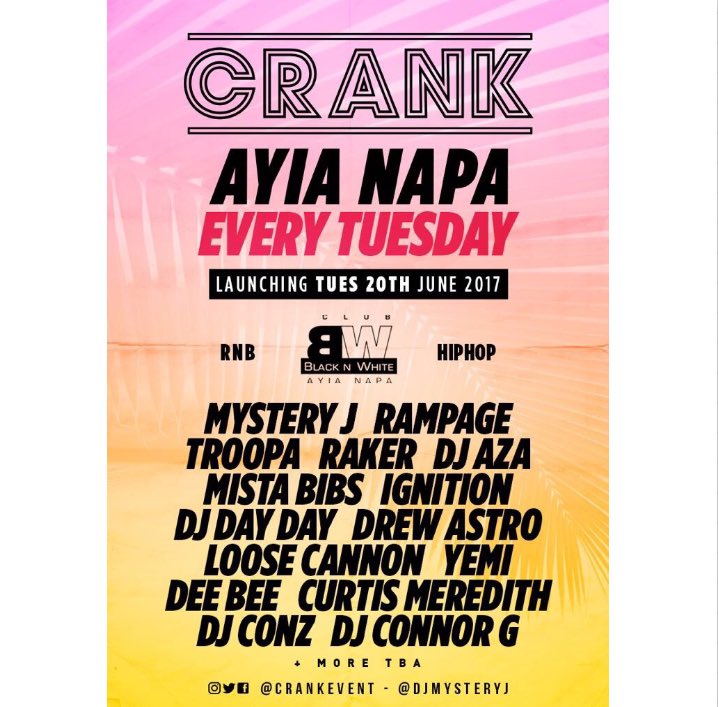 CurtisMeredithh's tweet image. Happy to announce that I'll be playing @CrankEvent in Ayia Napa this summer ☀️😅