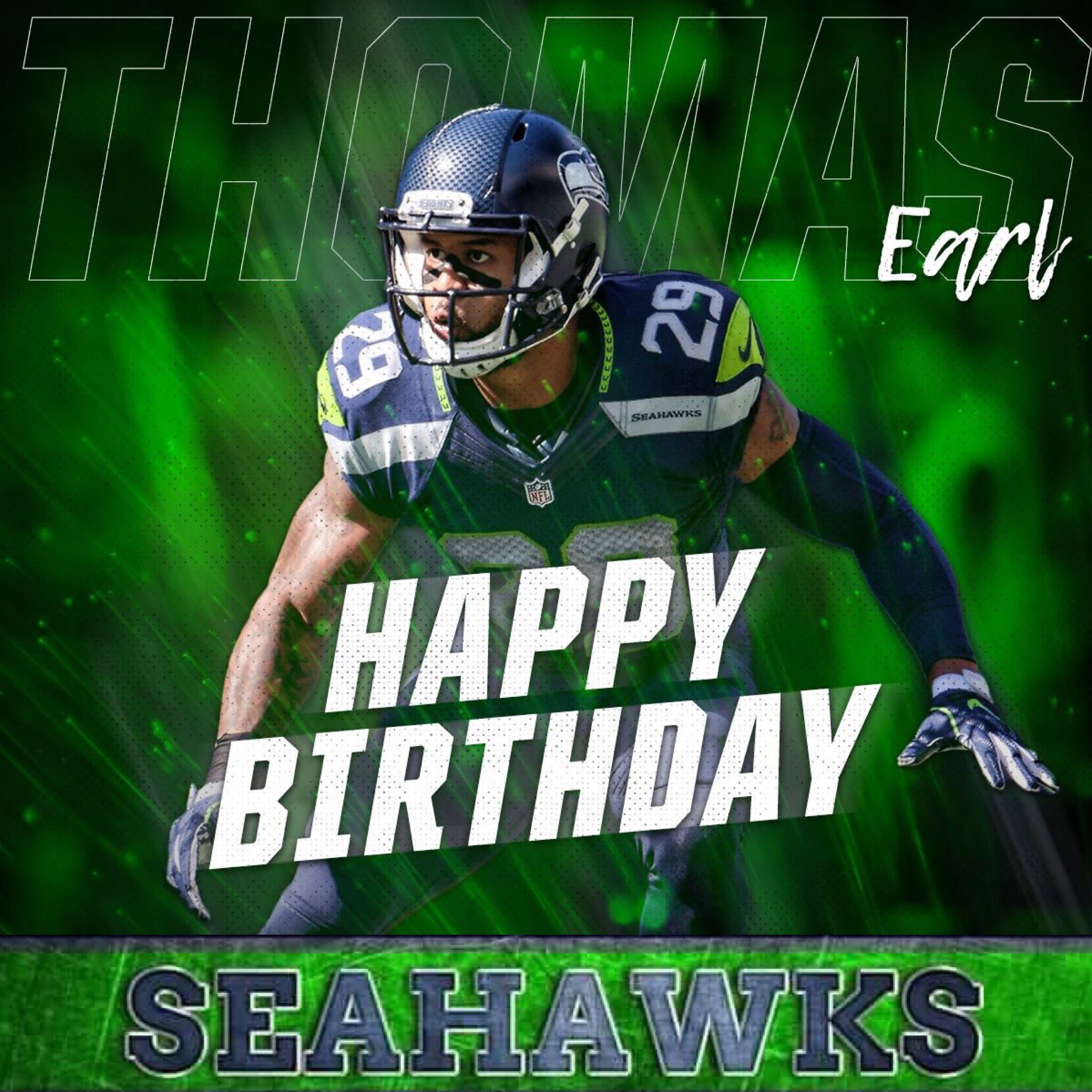 Happy 28th Birthday, Earl Thomas!   Super Bowl champ 5x Pro Bowler 5x All-Pro Legion of BOOM lives! 