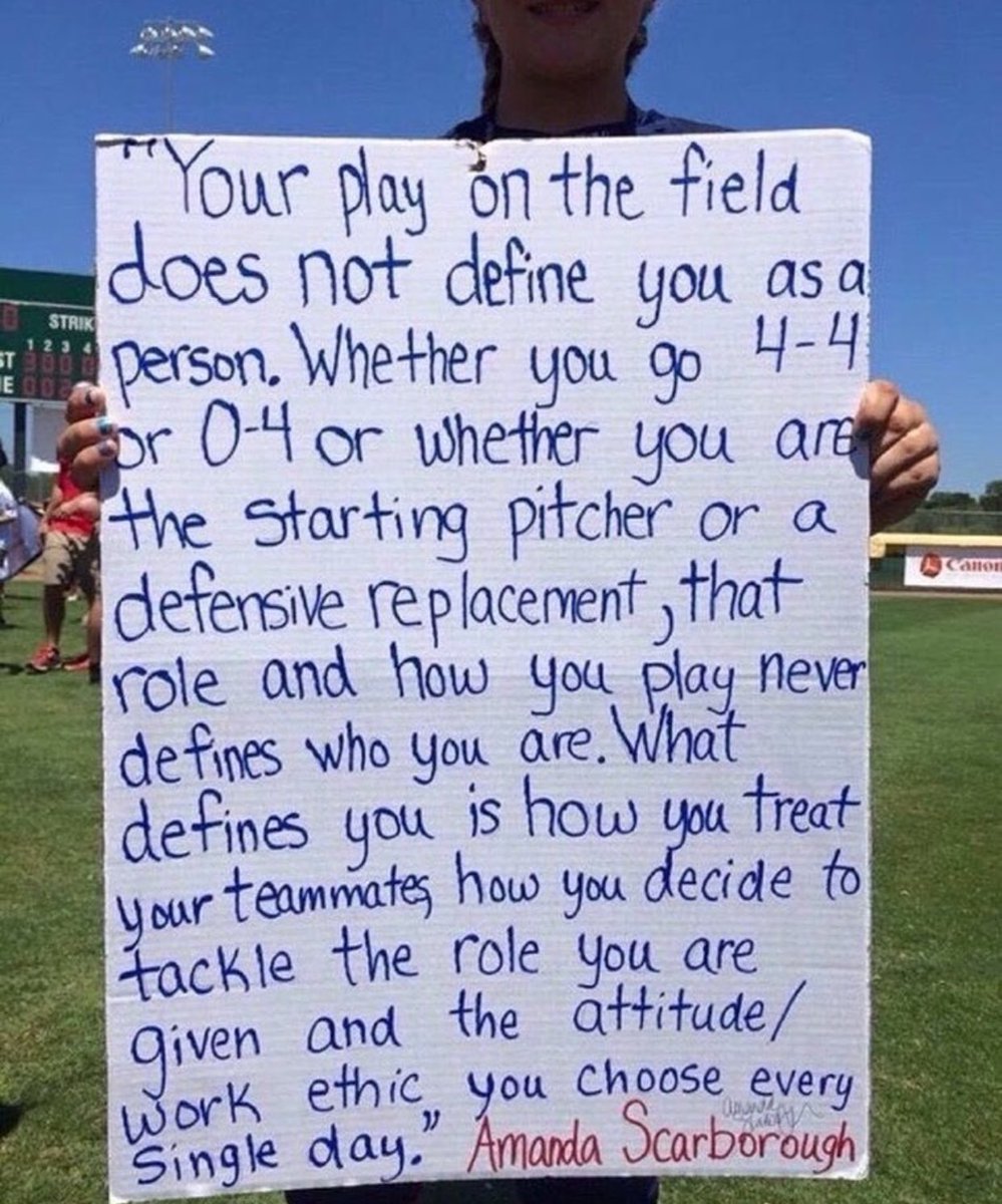 ATTENTION: players, coaches, fans, and parents. Remember the things that truly define a player!!