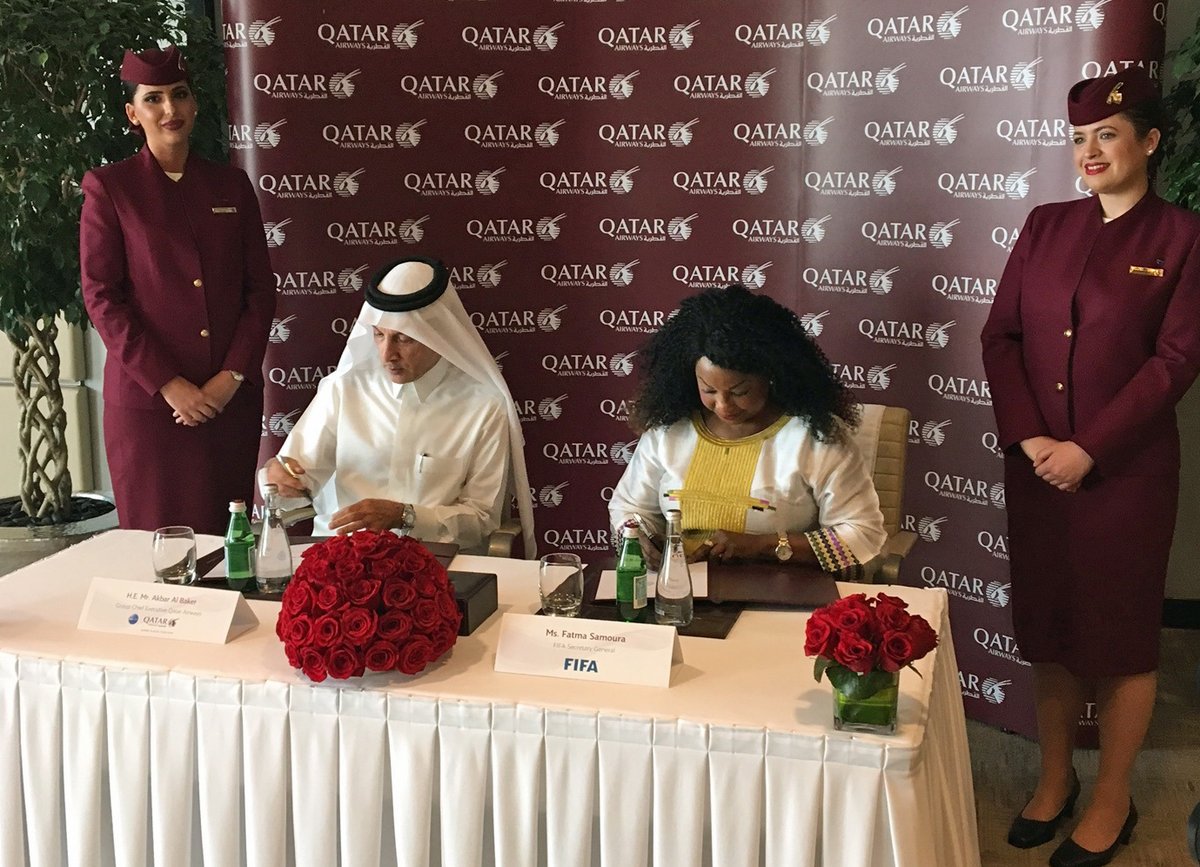 chaima_20dz's tweet photo. With H.E. Mr Akbar Al Baker in Doha, as @qatarairways become Official Partner &amp;... https://t.co/2Kf6MNfCsE by #fifacom_ar via @c0nvey https://t.co/0hAt3rSOSE