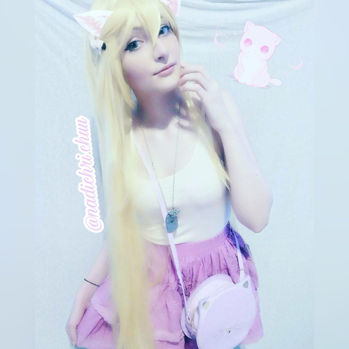 Nadi_Chri's tweet photo. #kawaiimoristore #kawaii #wig #circlelenses #kitty #kittybag #kawaiifashion #harajuku #jfashion #blondewig #kawaiibag #cat #sweet #Fashion https://t.co/X3RrRqympf