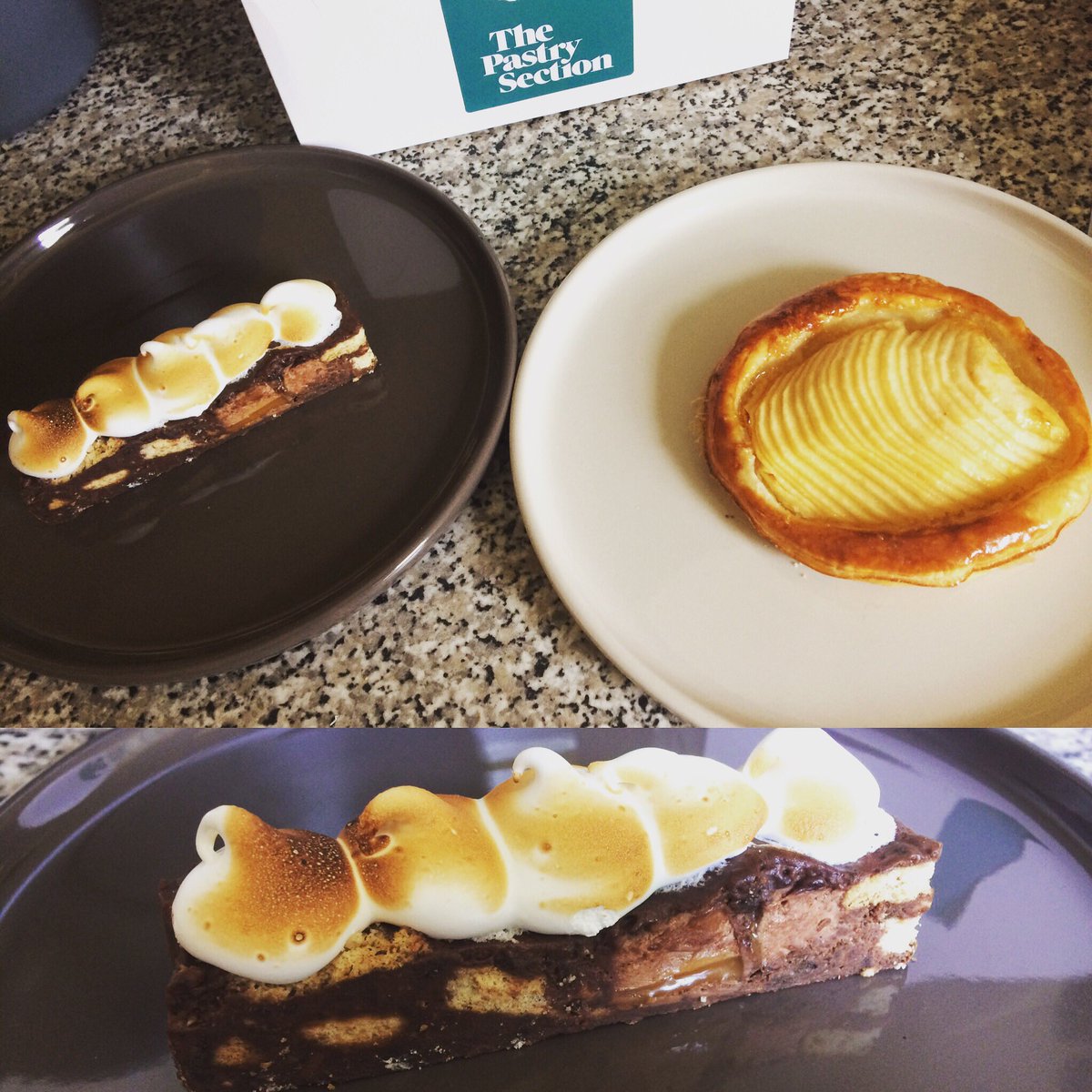 Picked up some treats from The Pastry Section in #Stockbridge. Rocky road topped with Italian meringue is a revelation! #edinburgh #baking