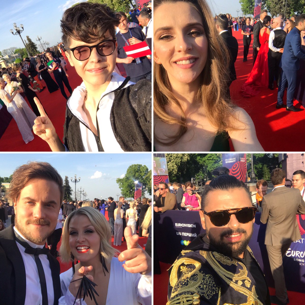 Eurovision's tweet photo. It's selfie time on the #ESC2017 Red Carpet! #CelebrateDiversity https://t.co/rbppiJmBKr