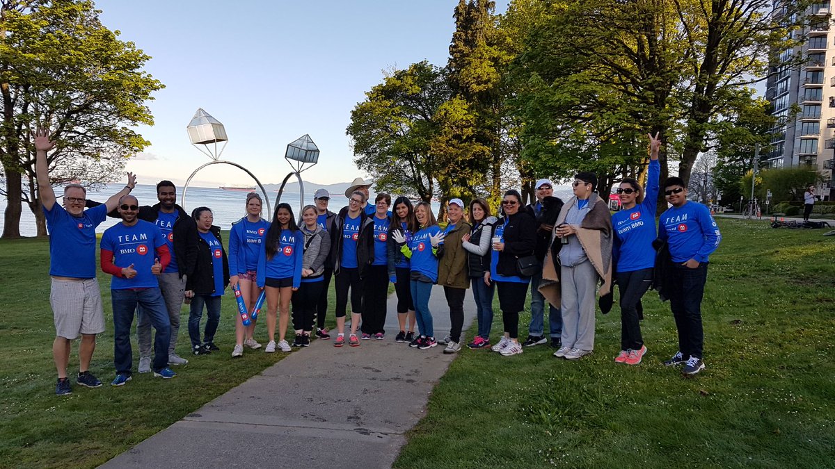 Day of the marathon... starting this with the finest group of people #bmovm #proudtoworkatbmo #bmovanmarathon