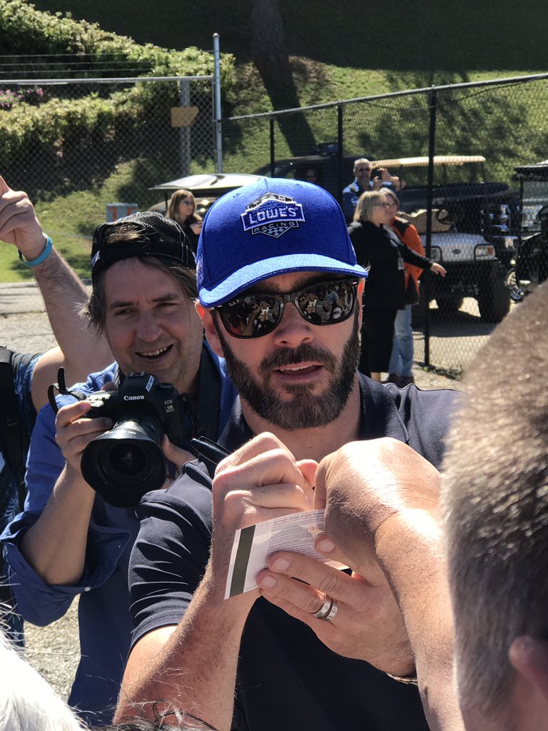 SonnyCook48's tweet photo. Got to see Jimmie and my wife got his autograph at Talladega #NASCAR #GoJimmieJohnson48 https://t.co/SvcRENfEGx
