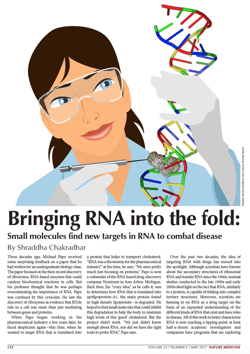 EricTopol's tweet photo. The current landscape of RNA targeted drugs https://t.co/jvA30uXqEV by @scchak @NatureMedicine https://t.co/sj4bnvxWdK
