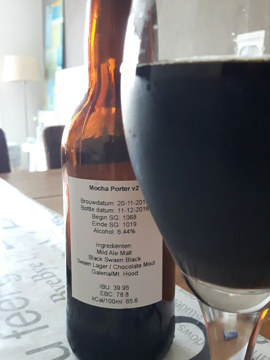 @BrouwerijBRON wat tijd doet met lekker bier..juist, rijpen en nog lekkerder worden. Mooie choco en koffie tonen #MochaPorter  #proostBB