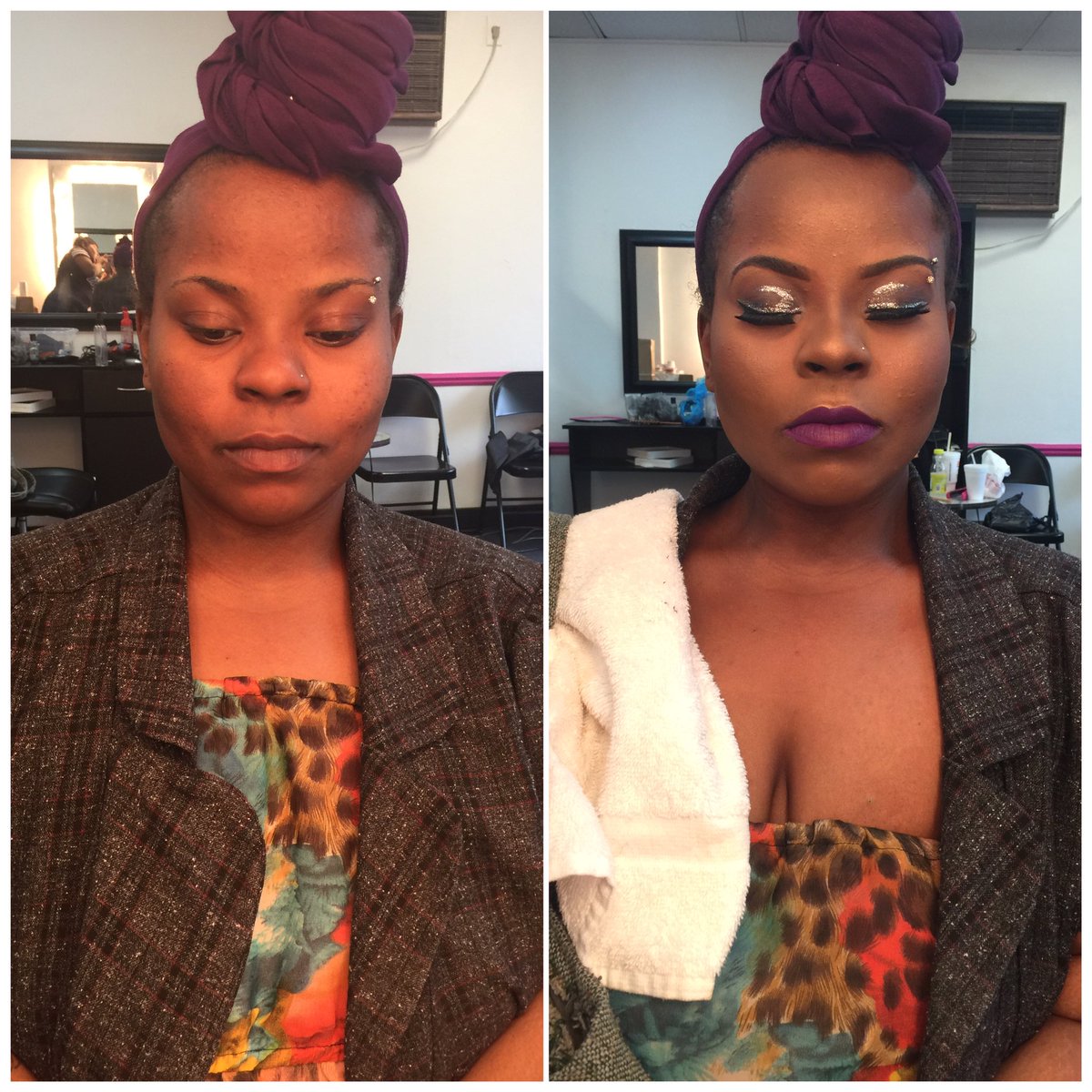xioclockk's tweet photo. Birthday beat for her dirty 30 • Before &amp; After • #BeatByXi 🎨✨ https://t.co/e9Qhliv4Um
