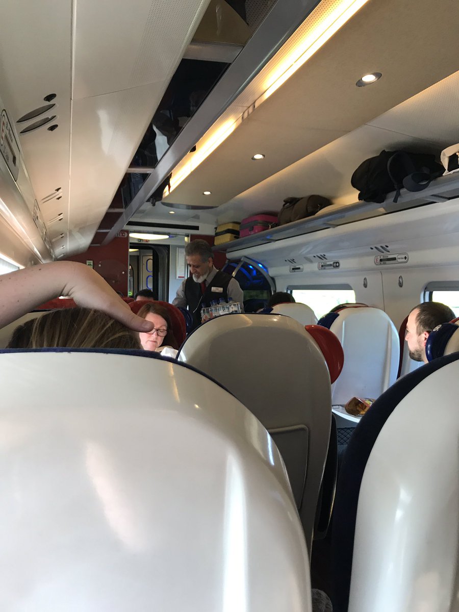 carrubber's tweet photo. Legend of @VirginTrains manager coach E Air con broke. Handing out cold water #delightfullysuprising😇 https://t.co/KhIEO5pzrm
