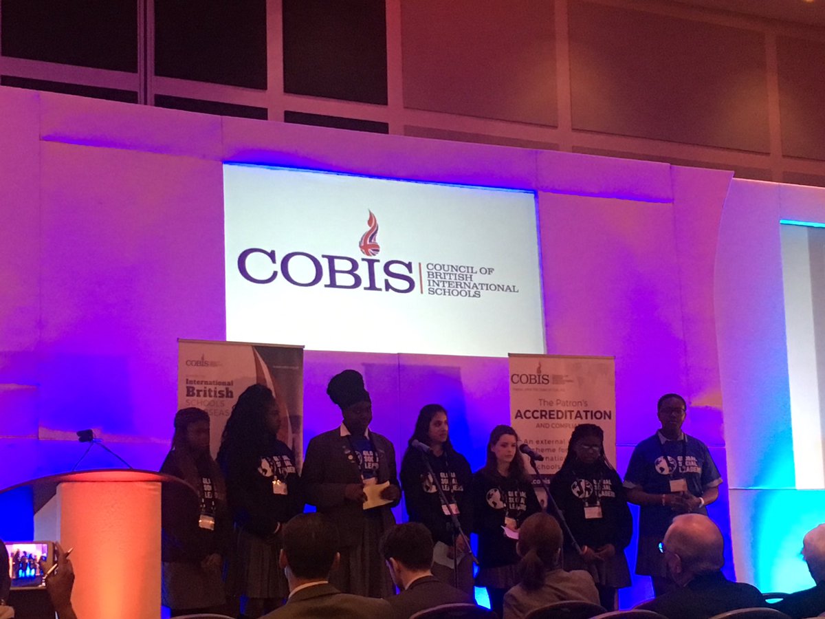 Girls from @TownleyGrammar doing their school proud talking at #cobis17 about their Global Social Leaders' project.