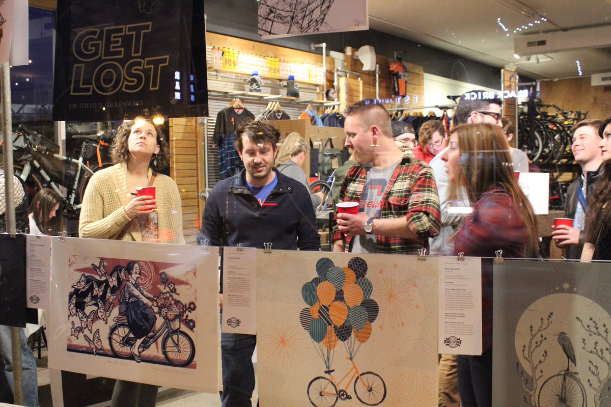 CSCArts's tweet photo. #Pinchflat 2017 is up through May at Paradise Garage in @shortnorth. Check it out. 🚲 https://t.co/ZgeXfQexCE
