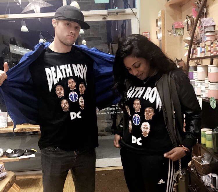 anushad3va's tweet photo. Hey all my #DC #Wizards fans go buy my cousins #dcdeathrow tshirt right now! https://t.co/eqIbanhKUb https://t.co/ygUa1VXzzg