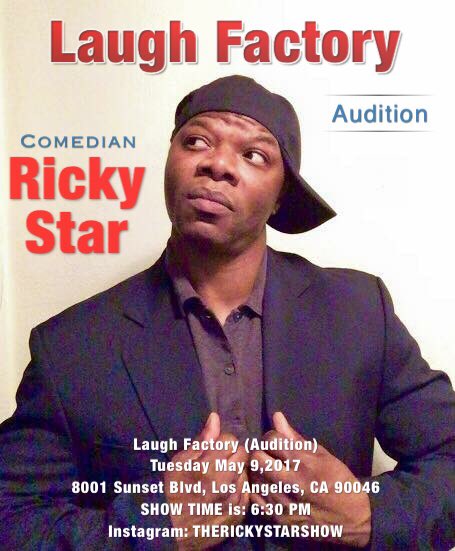 RickyStarrr's tweet photo. Hey everyone,friends and fans! I will be auditioning for The World Famous Laugh Factory Tuesday May 9th. #standupcomedy #comedy #funny #ha https://t.co/RLywcdp5dp