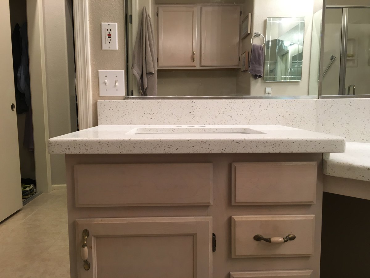 Discount Granite On Twitter Eased Edge On Frost Quartz Bathrooms