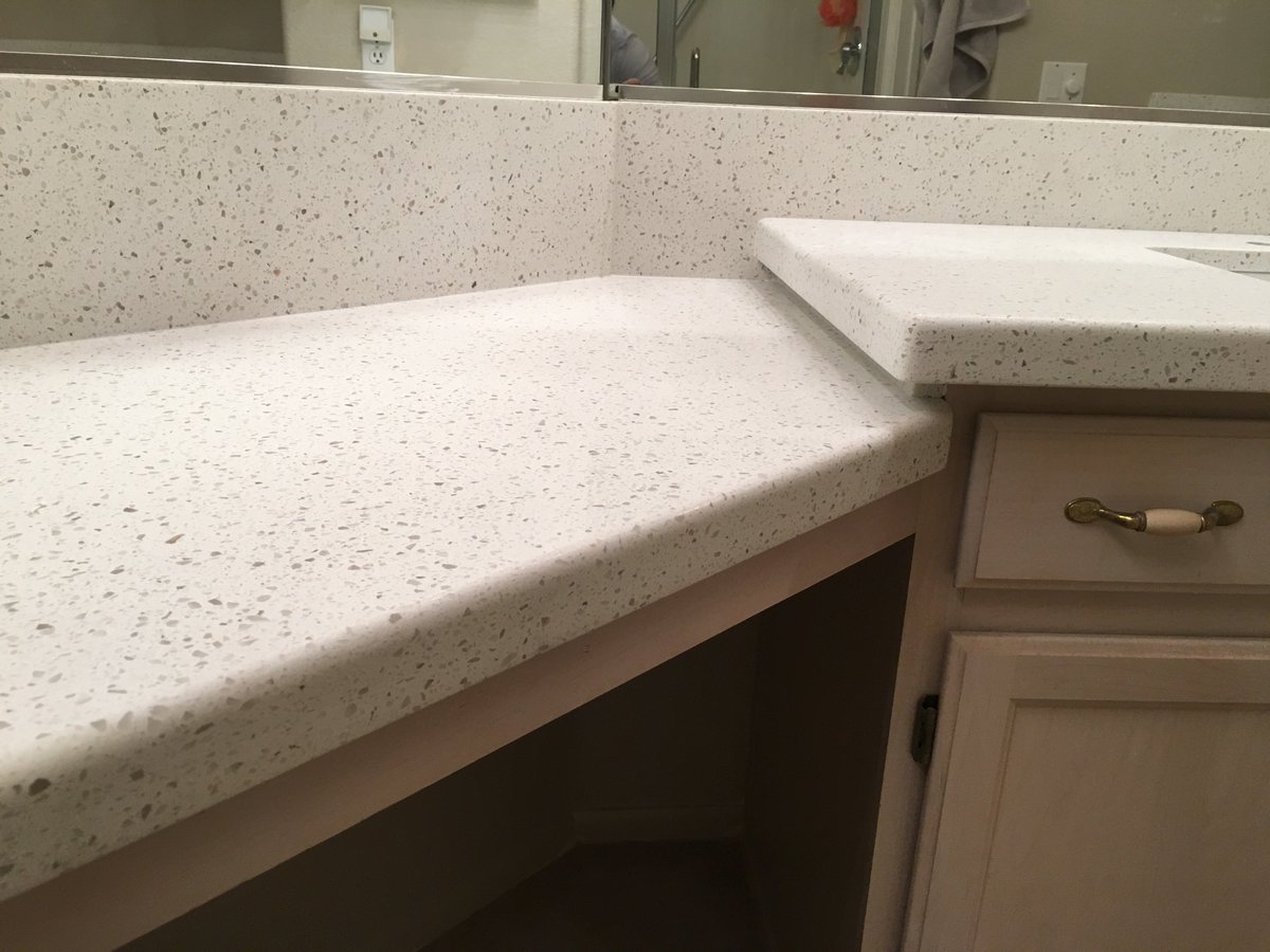 Discount Granite On Twitter Eased Edge On Frost Quartz Bathrooms