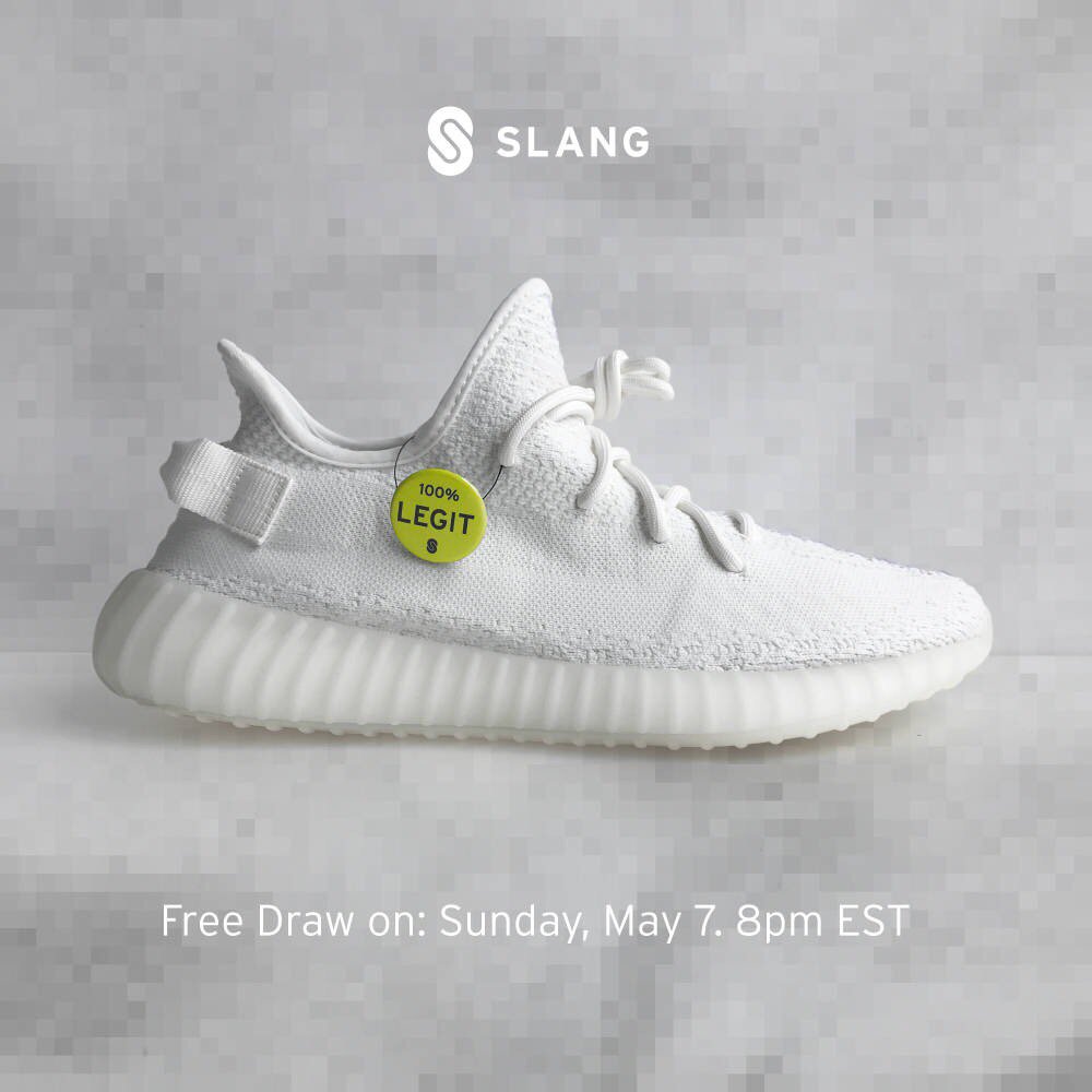 Win this "Yeezy 350 V2 "Cream White"" in the free weekly draw on Slang · yo.slng.co/d_alex_siao_qE…